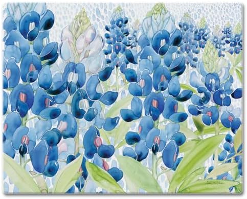 CounterArt Bluebonnet Field 3mm Tempered Glass Cutting Board