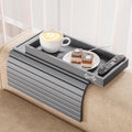 Bestjing 2 in 1 Bamboo Sofa Armrest Tray Table for Couch