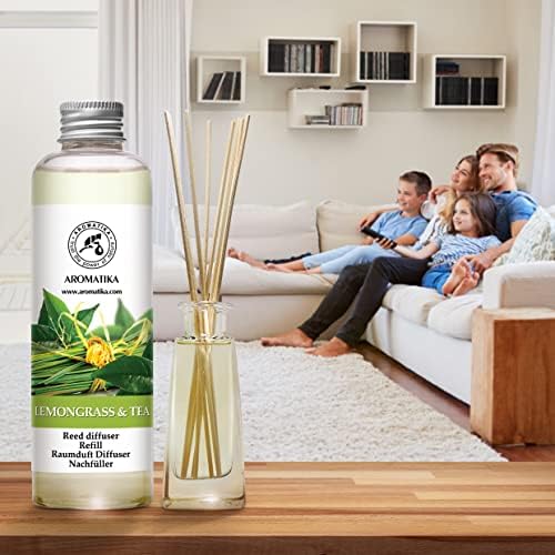 Reed Diffuser Refill Lemongrass - Tea 6.8 Fl Oz - Scented Diffuser - Room Diffuser Refill with Scent - Room Freshener - Home Fragrance - Scented Diffusers - Home Fragrance
