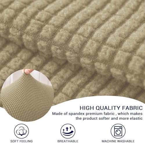 SUBRTEX Stretch Couch Arm Covers Set of 2, Non-Slip Sofa Armrest Slipcovers