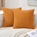 MIULEE Decorative Throw Pillow Covers 20x20 Fall Burnt Textured Corduroy
