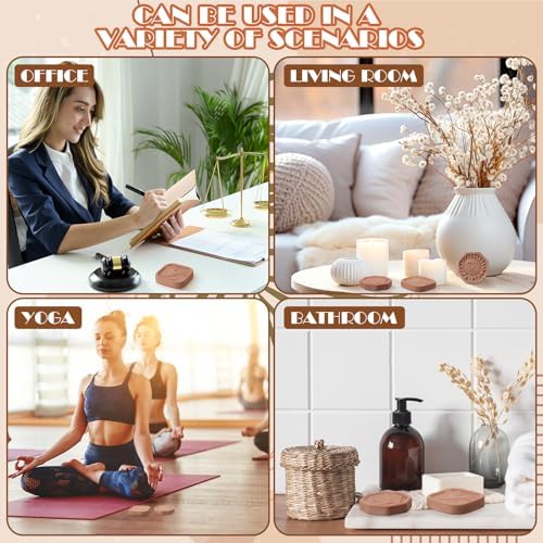 AceOrbit 4 Pcs Ceramic Passive Diffuser for Essential Oil Non Electric