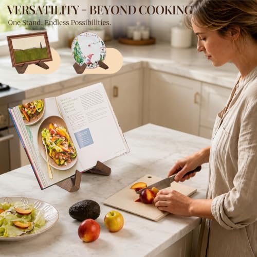 PUERSI Cookbook Stand for Kitchen, Recipe Book Holder for Kitchen Counter