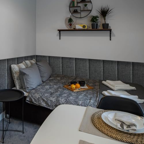 Linen Peel and Stick Headboard, Soundproof Anti-Collision Wall Panel