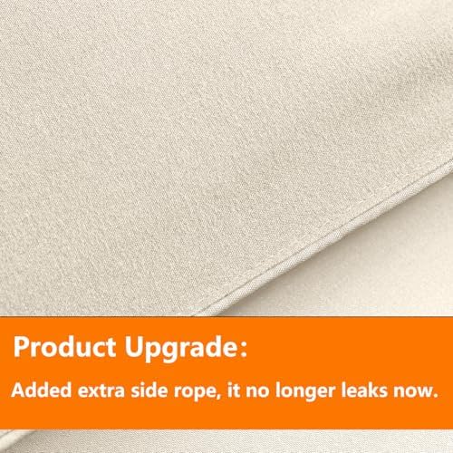 TAIMIT Light Beige Full Size Comforter Set - 7 Pieces, Bed in a Bag Bedding Sets with All Season Soft Quilted Warm Fluffy Reversible Comforter,Flat Sheet,Fitted Sheet,2 Pillow Shams,2 Pillowcases