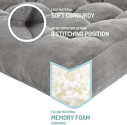 Floor Pillows Set of 6, Large Meditation Cushion for Adults, 22 Inch Square