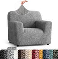 PAULATO Premium Stretch Couch Covers for Sofa - Sofa Chair Cover Washable, Dogs & Pets Friendly - Elastic Polyester Loveseat Slipcovers - Non-Slip Love Seat Couch Covers - Ash (21"-39" Wide)