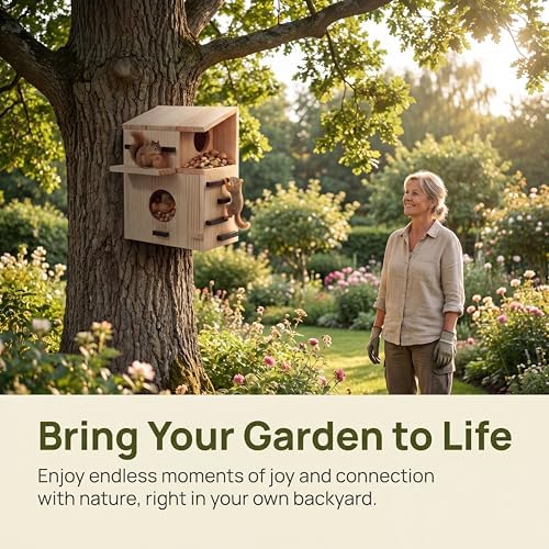 Large Wooden Squirrel House Outdoor,Squirrel Nesting Box