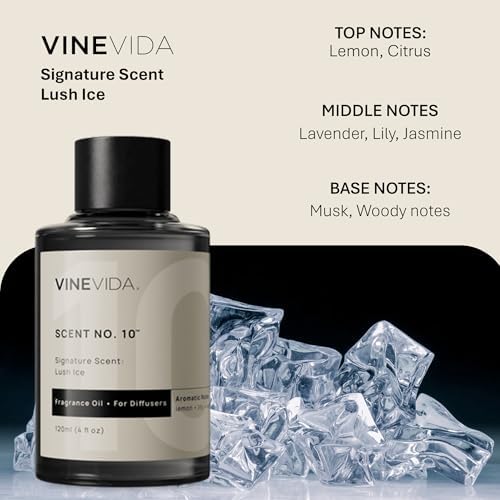 VINEVIDA Lush Ice Fragrance Oil for Cold Air Diffusers - 4 Fl Oz - Essential Oils for Diffuser Oil Refill & Air Freshener Room Spray