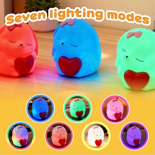 Squishy Rabbit Night Light LED for Bedroom