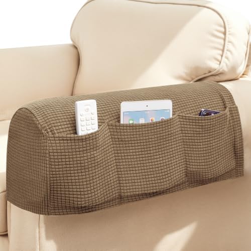 SUBRTEX Stretch Couch Arm Covers Set of 2, Non-Slip Sofa Armrest Slipcovers