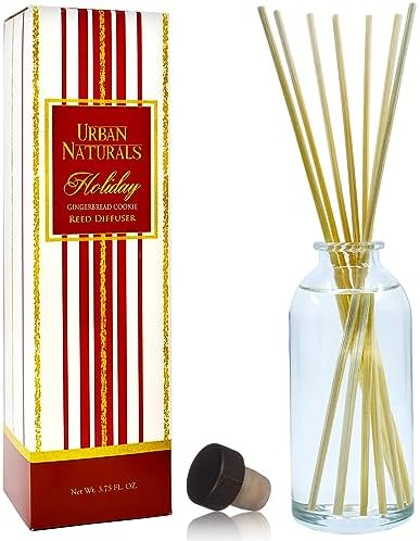 Urban Naturals Reed Diffuser Set, Gingerbread Cookie - Bathroom Shelf Décor