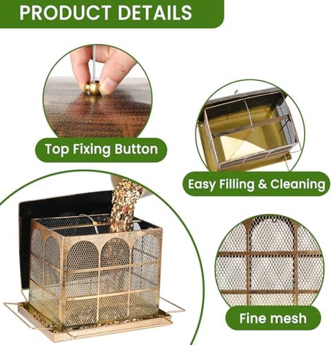 Large Bird Feeder, 9.5LB Seed Capacity Bird Feeders for Outdoors Hanging