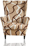 Wing Chair Slipcover, 2-Piece Printed Wingback Chair Cover