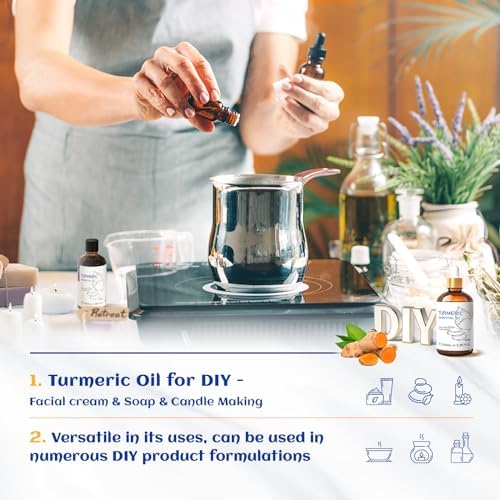 HIQILI Turmeric Oil for Face, Skin Care & Aromatherapy