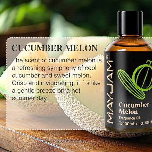 MAYJAM Cucumber Melon Fragrance Oil for Diffusers, 100ML/3.38FL.OZ