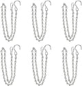 YINGFENG 6 Pack 19.7 Inch Silver Hanging Chain for Hanging Bird Feeders, Bird Houses, Planters, Baskets, Birdbaths, Lanterns, Wind Chimes, Billboards, Signs and Ornaments