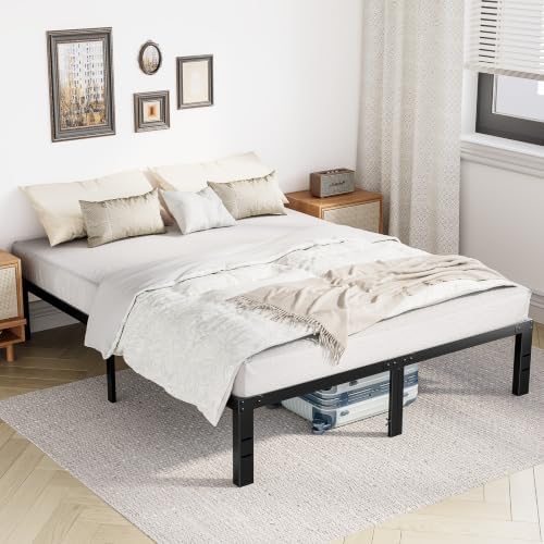 DUMOS King Bed Frames, 16 Inch Height Metal Platform Bed Frame