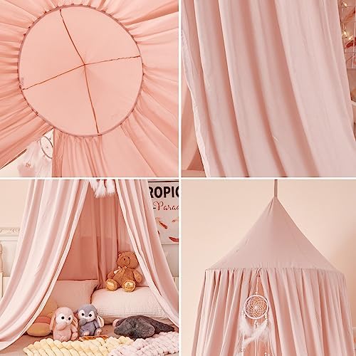 Princess Decor Canopy for Kids Bed, Soft and Durable Bed Canopy for Girls Room Tent Canopy Dreamy Mosquito Net Bedding, Children Reading Nook Canopies Indoor