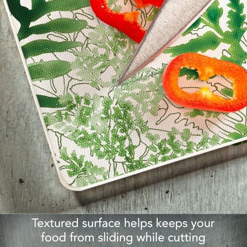 CounterArt Fernery 3mm Tempered Glass Cutting Board 12" x 15"
