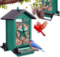 Squirrel Proof Bird Feeder for Outdoor, 5 LB Metal, Weight-Activated