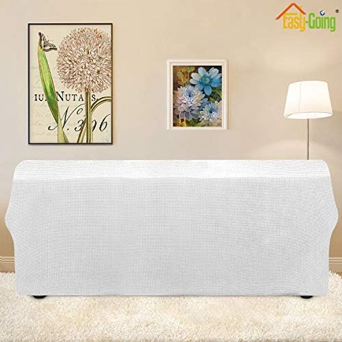 Easy-Going Stretch Couch Covers for Sofa Washable Large Snow White