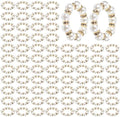 72Pcs Pearl Napkin Rings Imitation Pearl Ring Napkin Holder Delicate Gold Beaded Serviette Buckles for Wedding Christmas Dinner Banquet Decor Party Table Settings