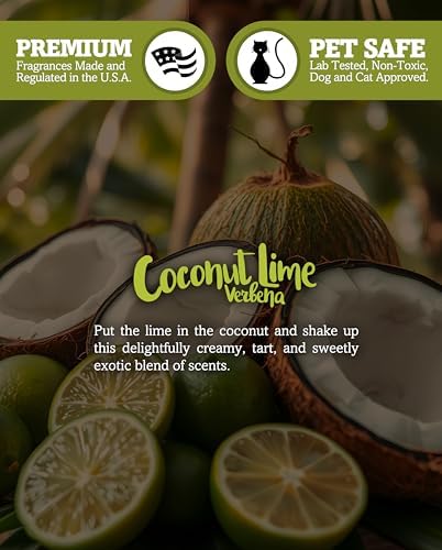 Shortie's Candle Company Coconut Lime Verbena Premium Wax Melts - 3 Oz., Strong & Long Lasting, Non-Toxic - Made with Essential & Natural Oils - Formula 117