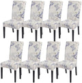 SearchI Dining Room Chair Covers Set of 8, Stretch Printed Parsons Chair Slipcovers Spandex Removable Washable Kitchen Chair Protector Cover for Dining Room, Hotel, Ceremony (Butterfly Pattern)