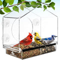 Gray Bunny Window Bird Feeder House – Suction Cup Mount Feeder