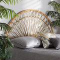 Bali & pari Devereaux Modern Bohemian Natural Rattan Queen Size Standalone Headboard