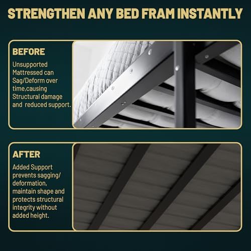 Treaton, 0.75-Inch Heavy Duty Horizontal Wooden Bunkie Board/Bed Slats, 72" x 39", Grey