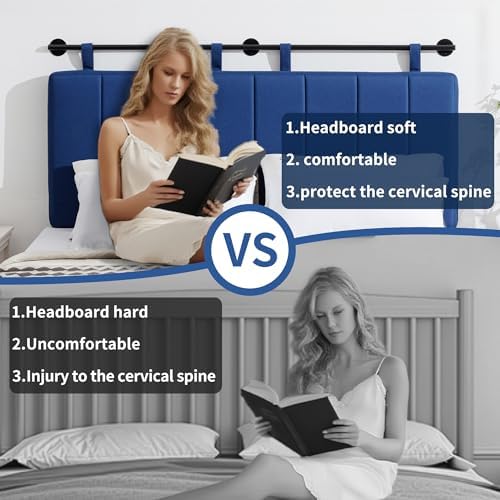 UEV Queen Headboard Only, Wall Mounted Hanging Upholstered Bed Head Board