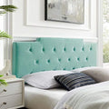 Modway MOD-6186 Juliet Tufted Performance Velvet California King Headboard in Mint