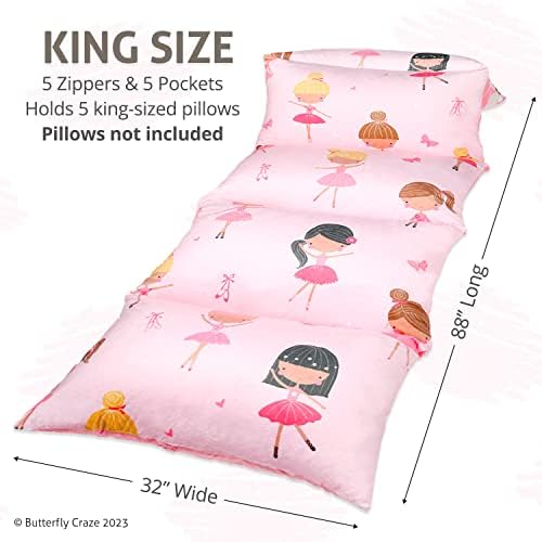 Butterfly Craze Floor Pillow Cover Plush Folding Lounger Bed Cushion Case