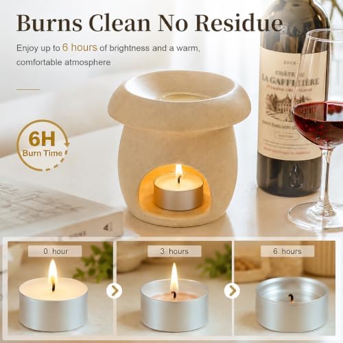 Tea Lights Candles 6 Hours, 100 Pack Palm Wax Tealight