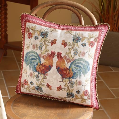 patdrea Designer French Vintage Pillow Cover,18"x18",Set of 2