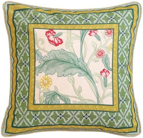 patdrea Designer French Vintage Throw Pillow Cover,18"x18"