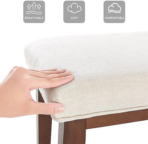 kinmars Entryway Bench for Bedroom End of Bed, 42.5", Beige