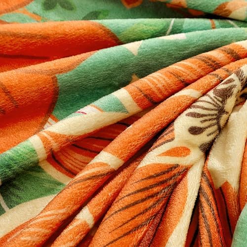 Tyrot Sage Green Boho Floral Flannel Fleece Throw Blanket – Soft, Warm & Lightweight Fuzzy Blanket for Couch, Bed, or Sofa Decor, Cute Botanical Design for Men Women & Girls, 50''x60''