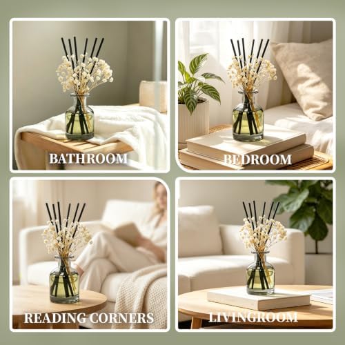 Brakula Reed Diffuser Set, Bamboo Scent, 4.06 fl oz Essential Oils