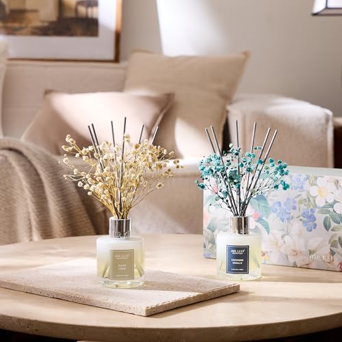 Airkeep Reed Diffuser 3.38 oz (100ml) 2pk,Clean Linen/Cashmere Vanilla Scented Reed Diffuser Set,Reed Diffuser & Oil Diffuser Sticks, Aromatherapy, Home & Kitchen Décor,Fragrance and Gifts