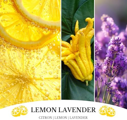 Lemon Lavender Candles, Lemon Lavender Scented Candle, Mother's Day Candle Gifts for Women, Soy Candles for Home Scented, 7oz 50 Hours Burn, Home Décor