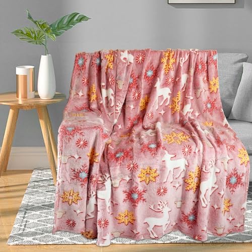 The Christmas Blankets and Throws Clearance, Red Throw Blanket for Couch, Soft Blanket for Kids/Girls/Boys/Women, Birthday Gifts 50"x60"