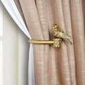 Curtain Drapery Holdbacks with Bird Design, Wall Mount Drapery Hooks Holders, Set of 2, Gold, Large Size(4.5'' Inner Diameter)