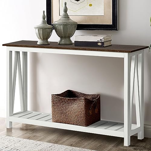 ChooChoo Farmhouse Console Table, Narrow Sofa Table for Entryway, 47 Inch