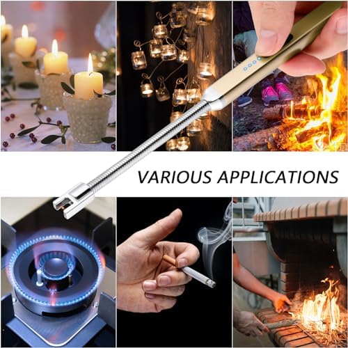 MEIRUBY Electric Candle Lighter, Valentine's Day Gifts for Women Mom Men Wife, USB Arc Rechargeable Windproof Long Lighter for Candle BBQ Birthday Housewarming Gift Idals