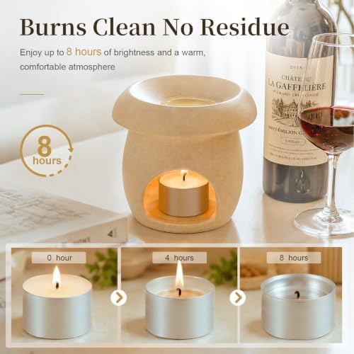 Tea Lights Candles 8 Hours, 100 Pack Palm Wax Tealight