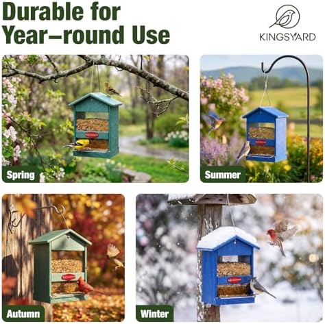 Kingsyard Wild Bird Feeder for Outdoors, Hanging Bird Feeders