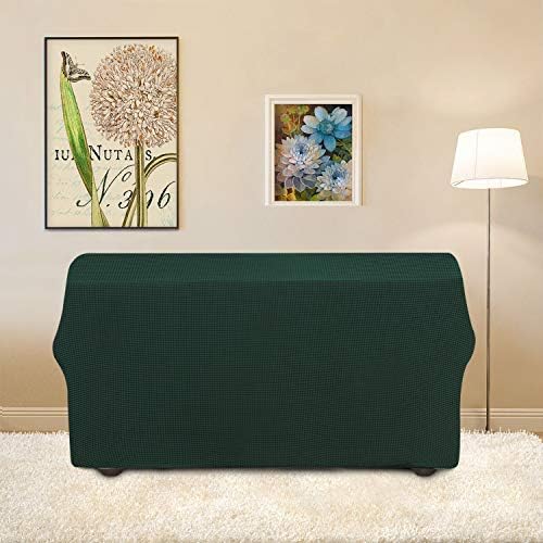 Easy-Going Stretch Loveseat Couch Covers Washable Dark Green